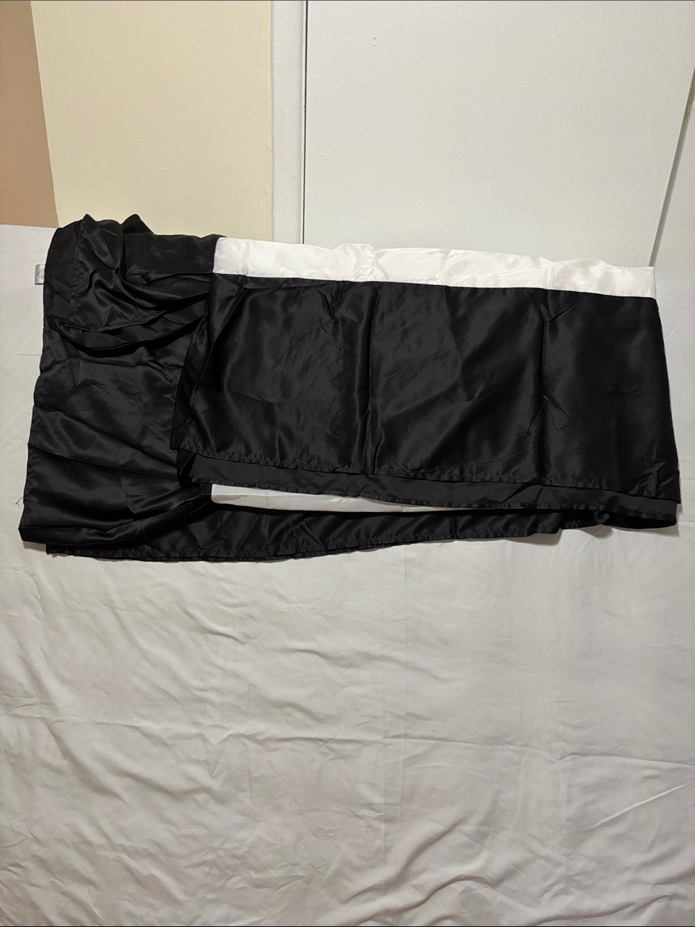Jennifer Lopez Black Satin bed skirt